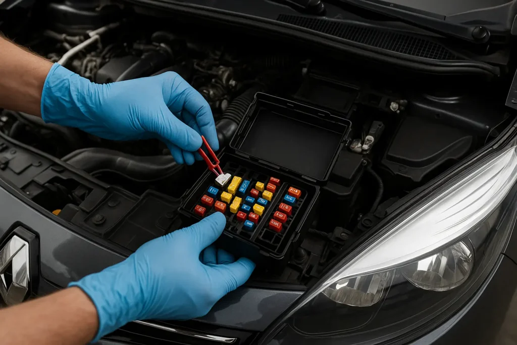 Remplecement fusible démarreur scenic 3