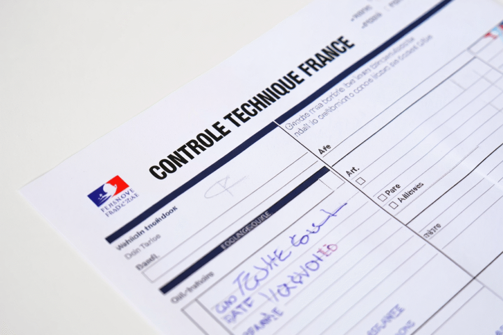 Document de controle technique français