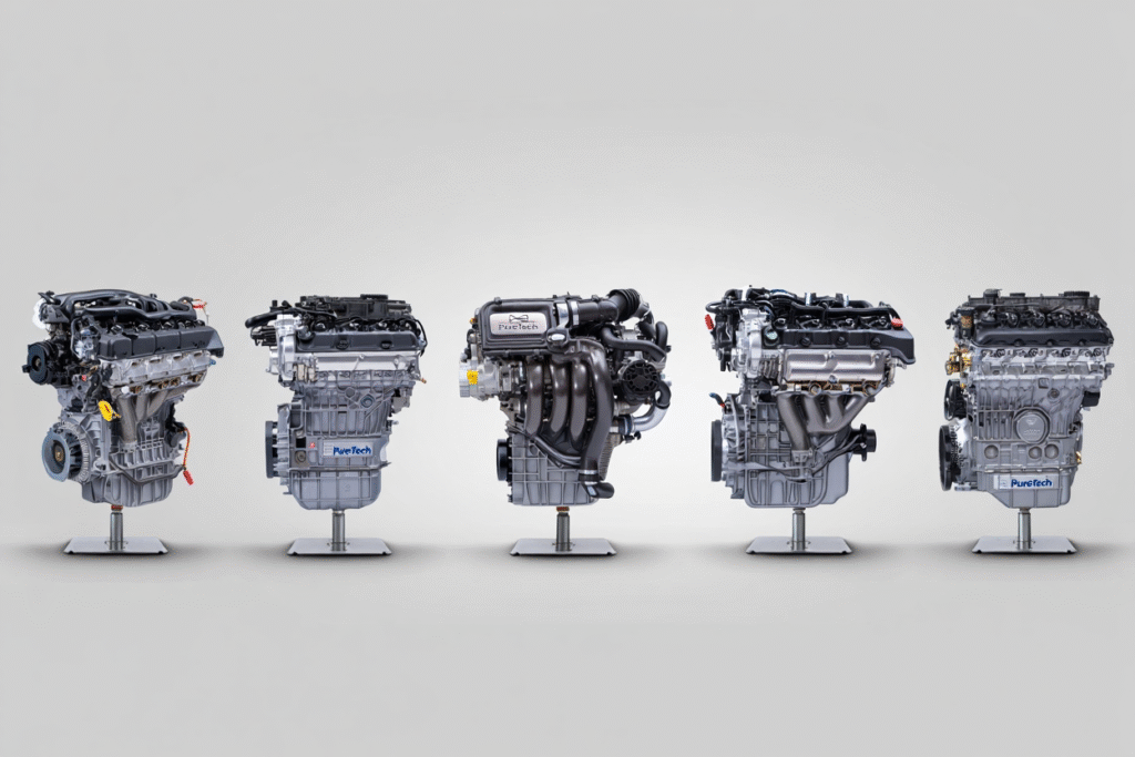 Modèles de moteurs Puretech alignés, ils datent d'avant les modèles 2020