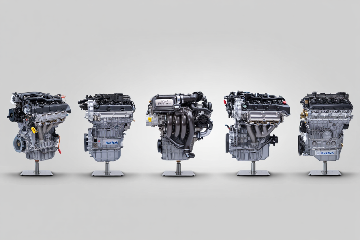 Modèles de moteurs Puretech alignés, ils datent d'avant les modèles 2020