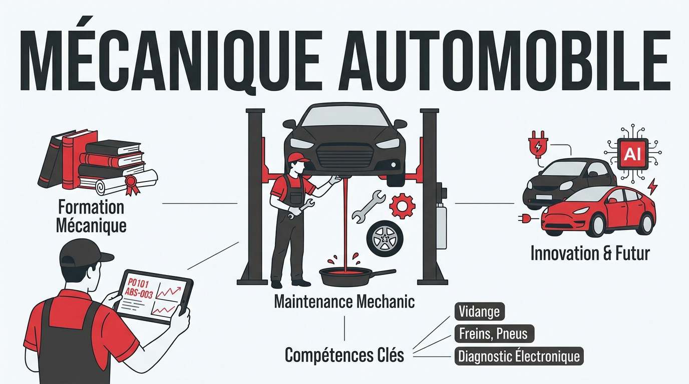 Professionnel en atelier de mécanique automobile effectuant une maintenance